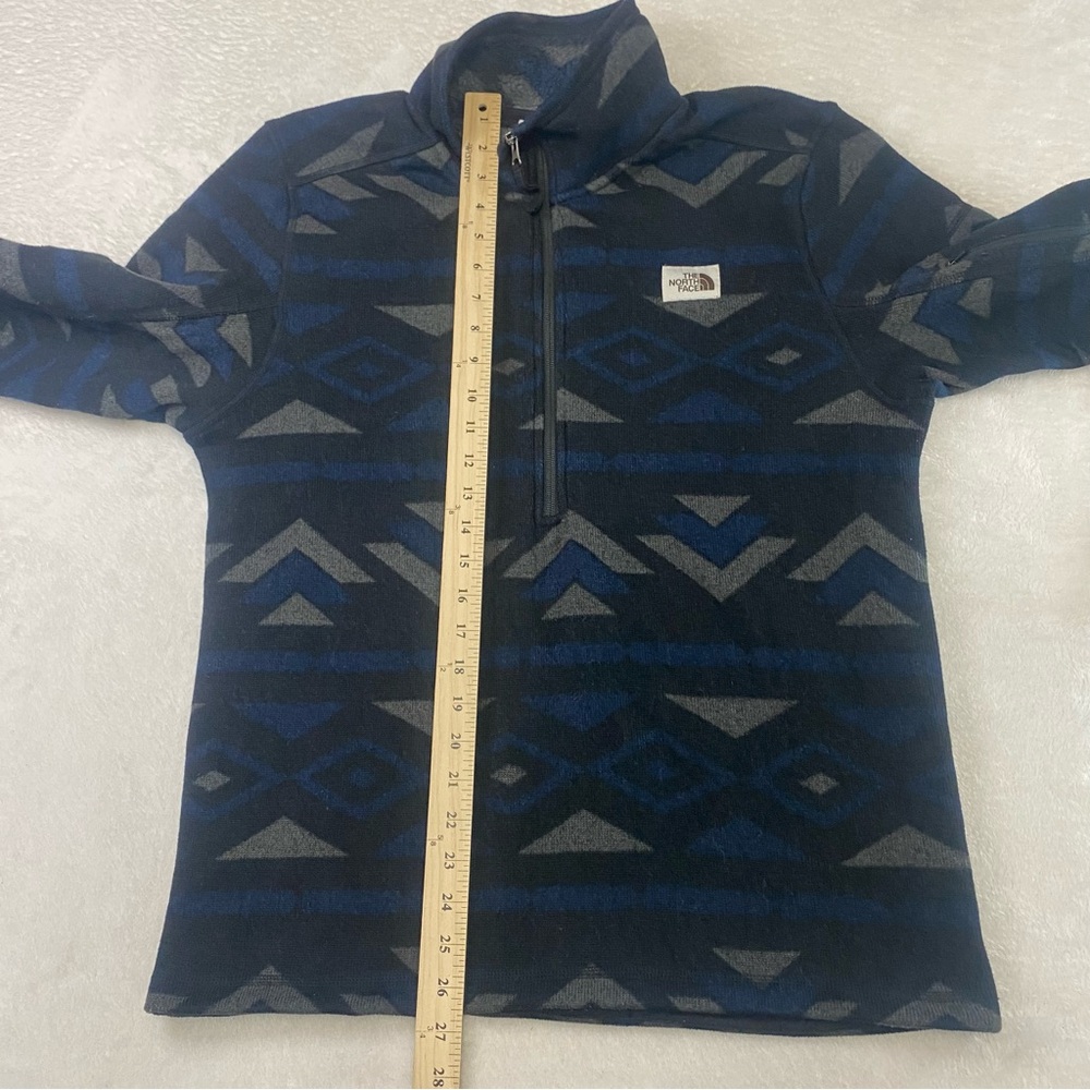 The North Face Jacket Mens M Black 1/4 Zip Aztec Novelty Gordon Lyons Fleece - Picture 9 of 10
